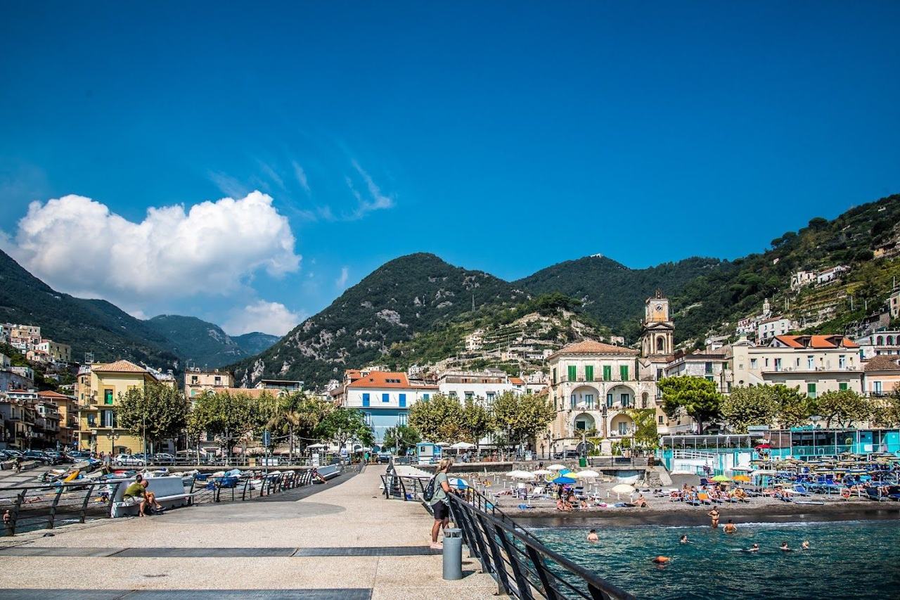Calm clear water at a sheltered cove on the Amalfi Coast