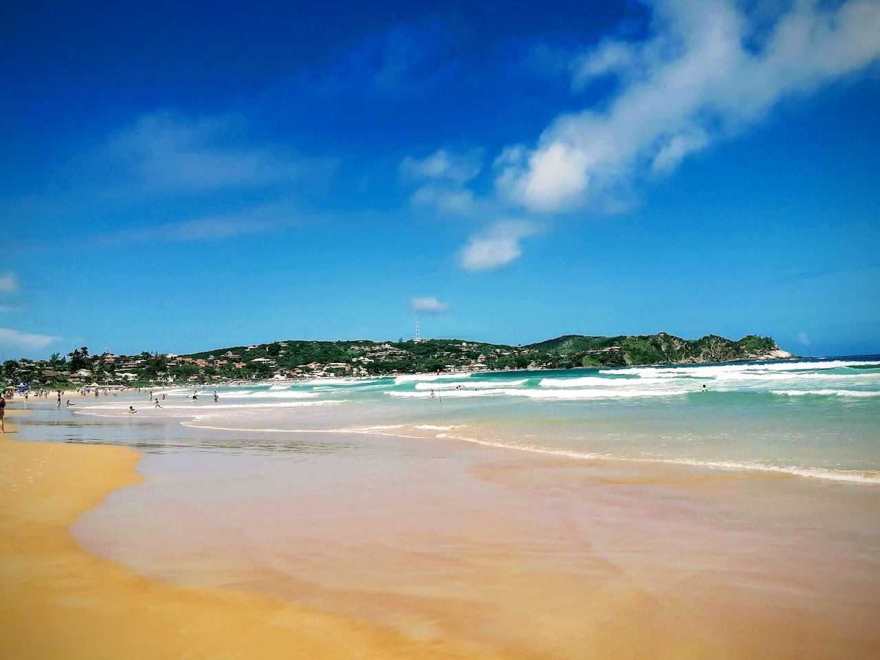 The long sandy beach of Geriba near Buzios
