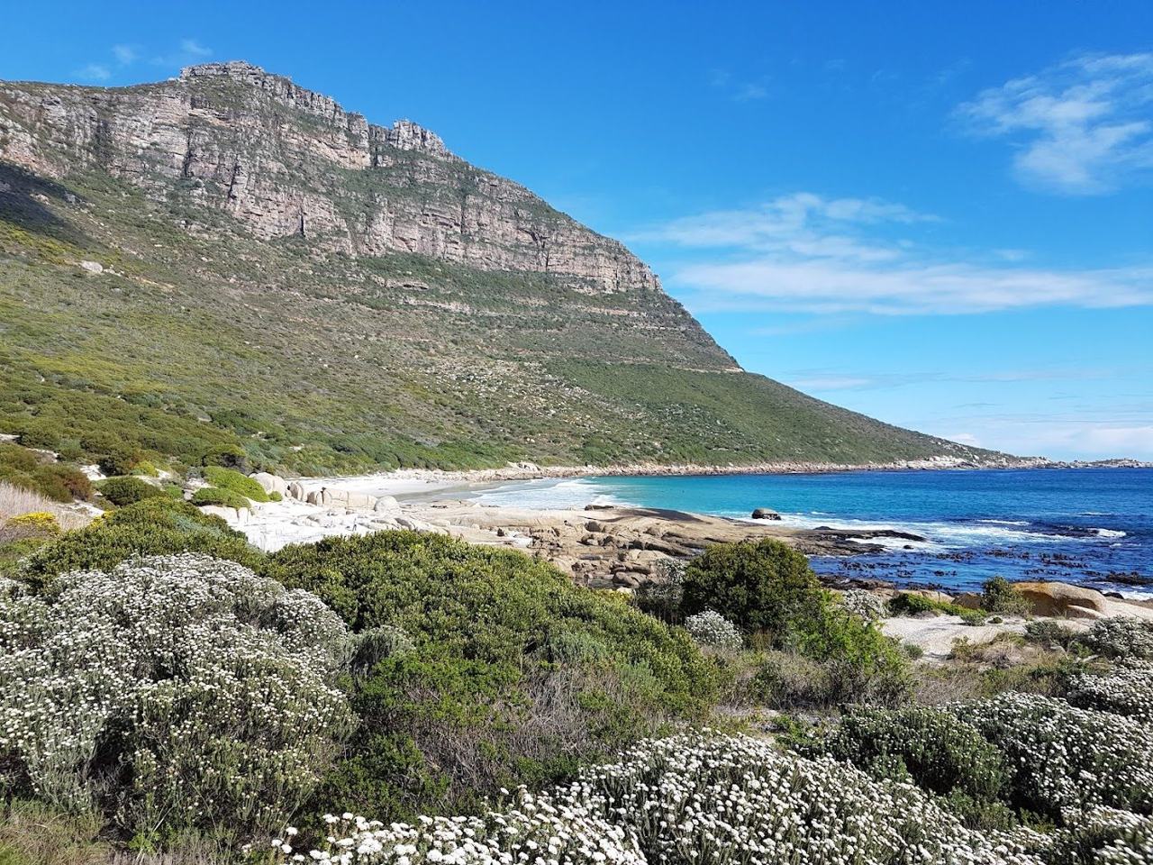 Wild empty sand at Sandy Bay below Llandudno on the Atlantic coast of Cape Town