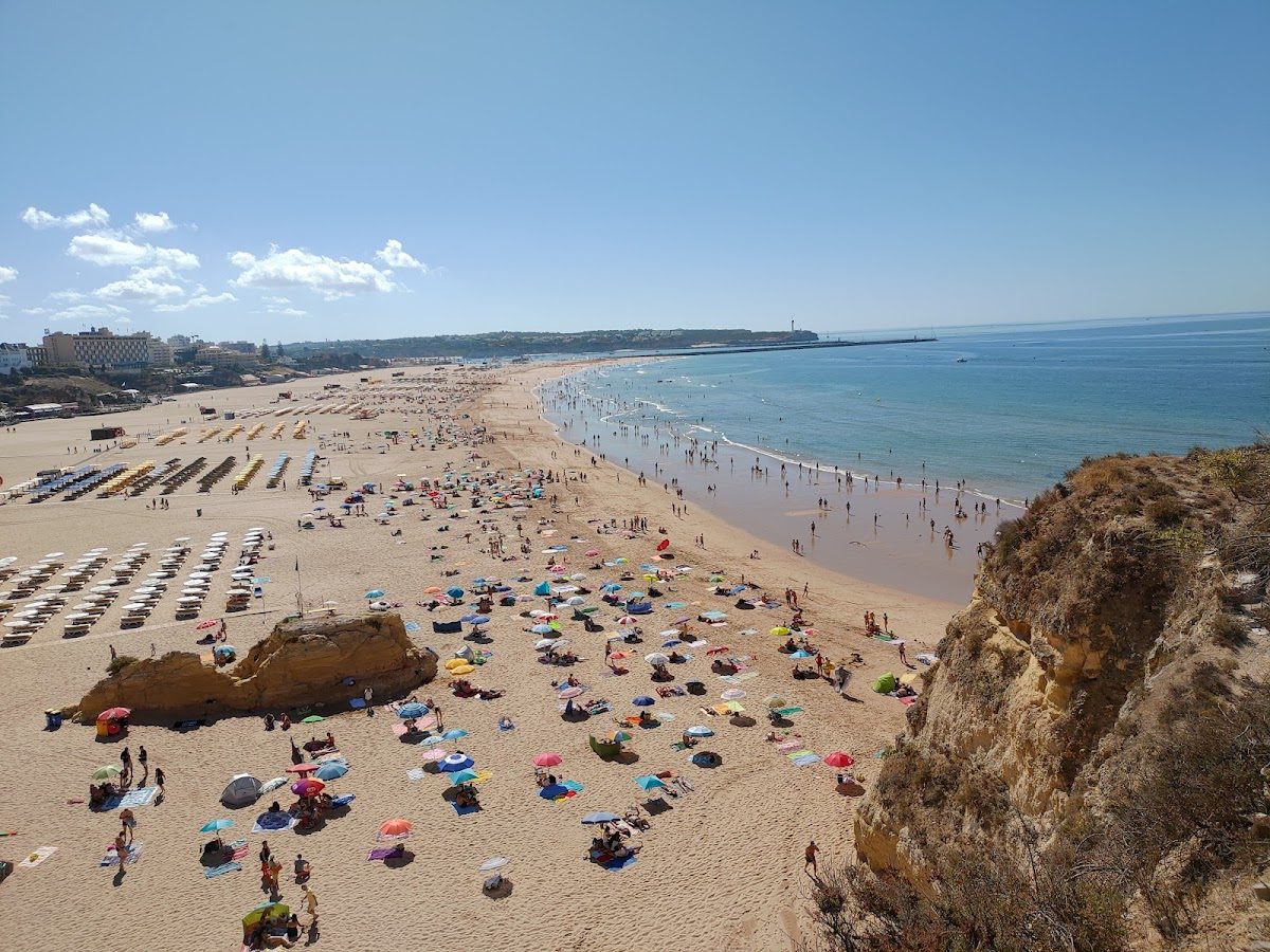 Golden cliffs and sand at Praia da Rocha in the Algarve