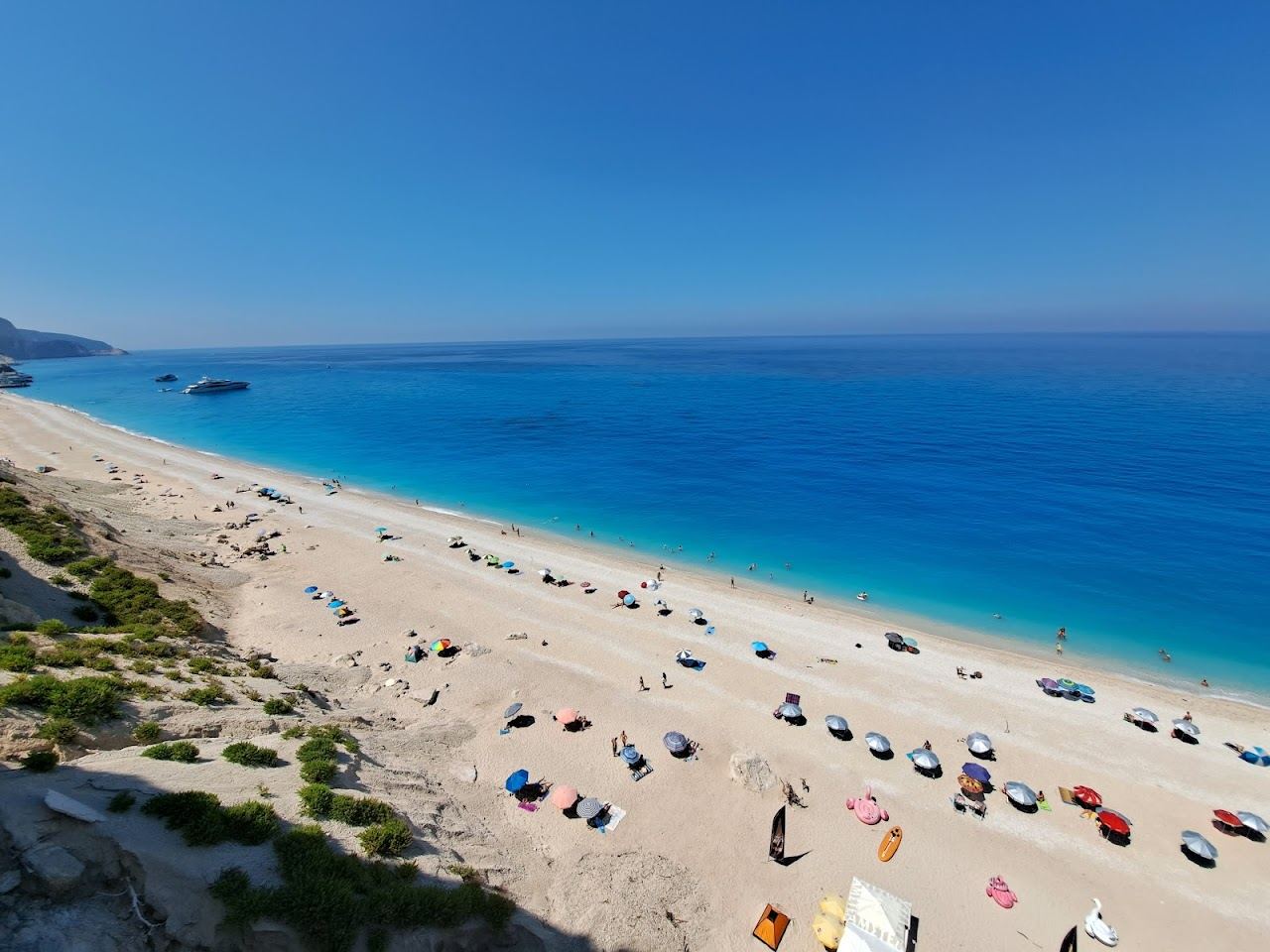 Egremni beach on the west coast of Lefkada in Greece