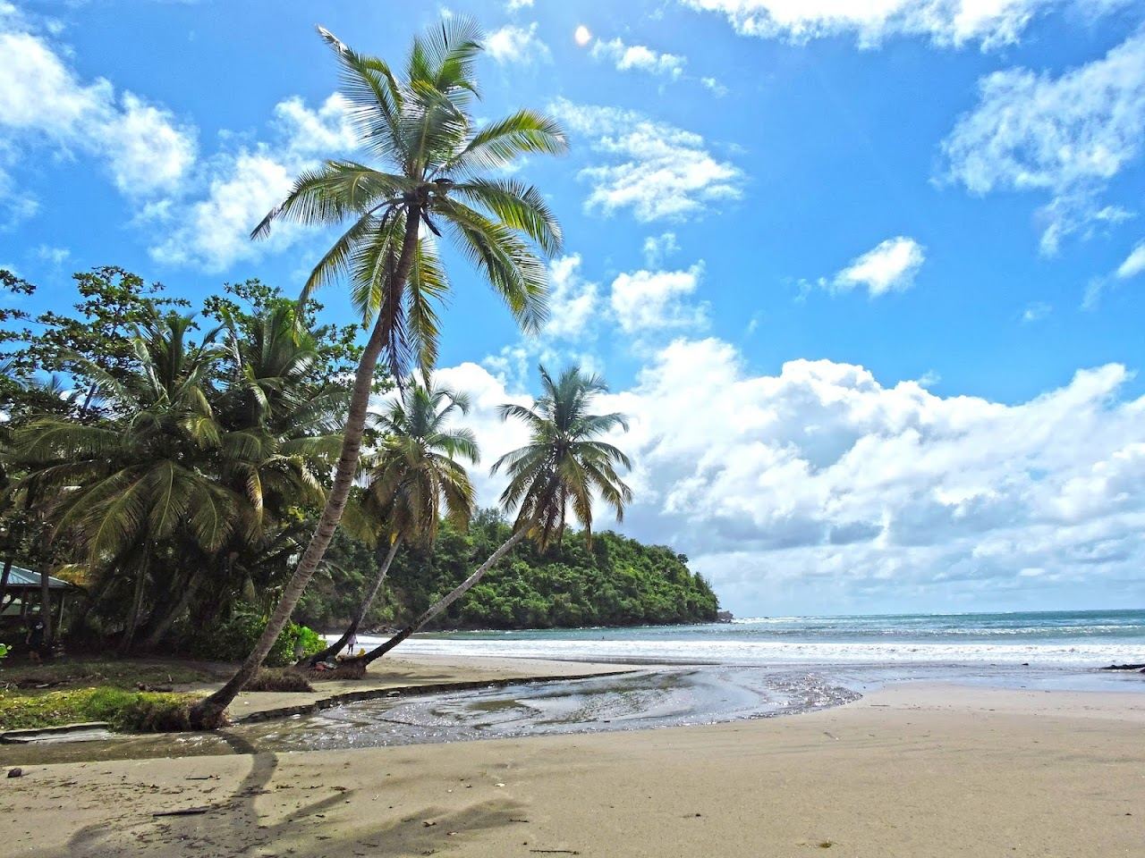A quiet, empty stretch of Grenada sand backed by green hills used for the secluded guide on Beaches for Kings