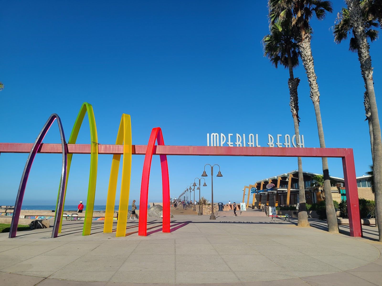 Imperial Beach San Diego wide quiet sand and a pier near the Mexico border