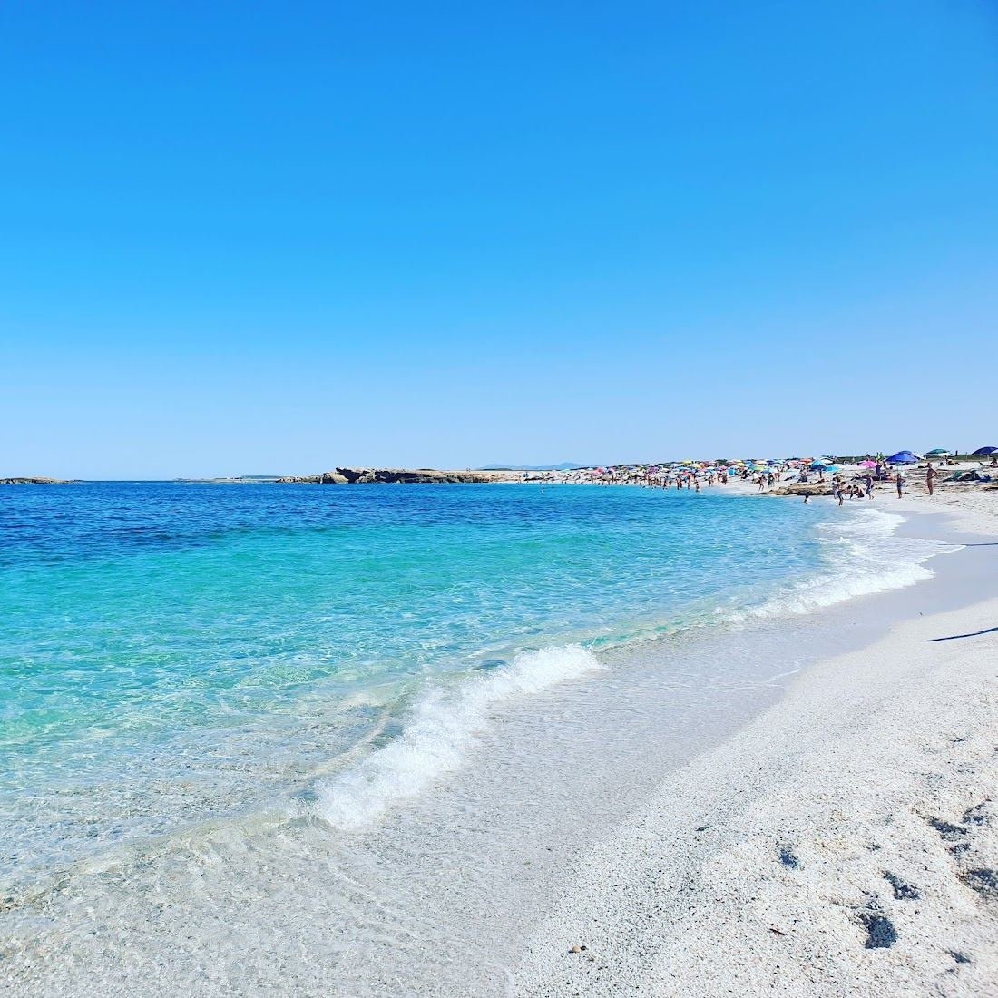 Is Arutas in Sinis, Sardinia with clear water and sand
