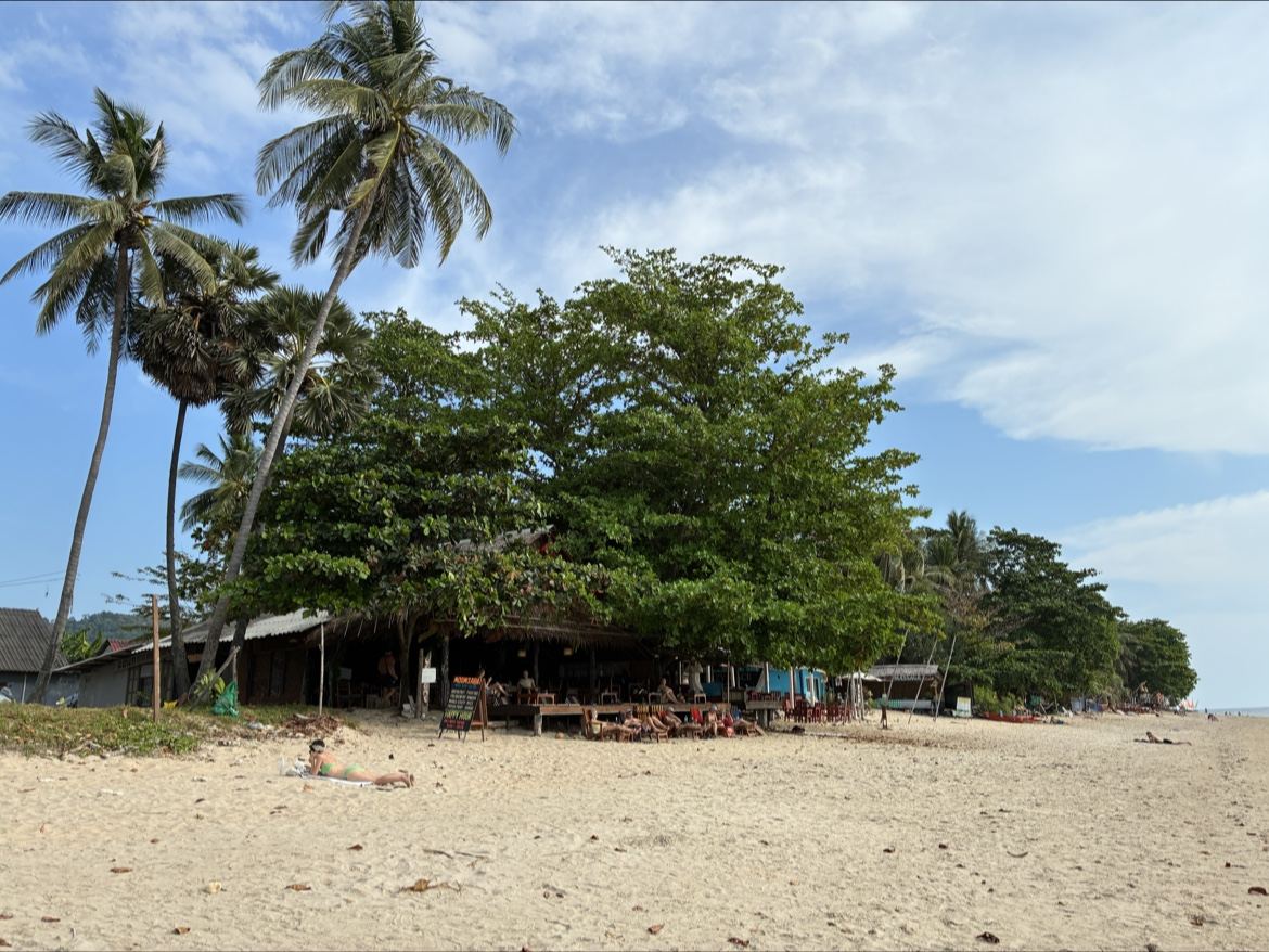 The soft sand and sunset light of Klong Khong Beach on Koh Lanta, Thailand