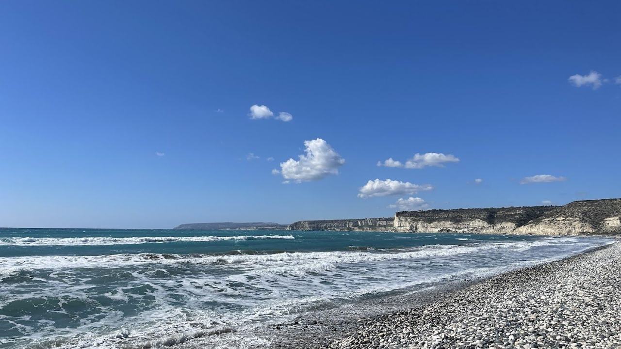 Kourion beach on the coast of Cyprus