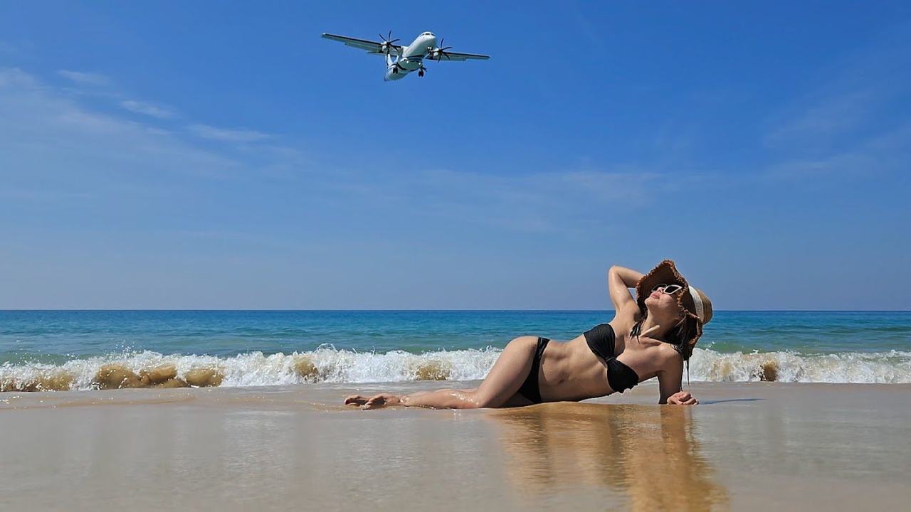 Map view of Mai Khao Beach on the north coast of Phuket beside the airport