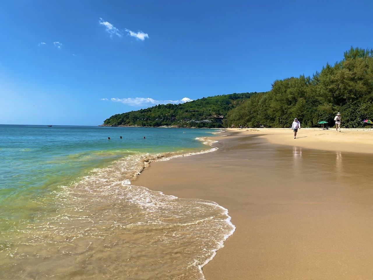 Map view of Nai Thon Beach on the north coast of Phuket between Bang Tao and Nai Yang