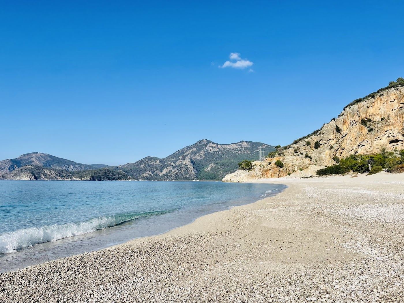 Kidrak Beach on the Oludeniz coast near Fethiye in Turkey
