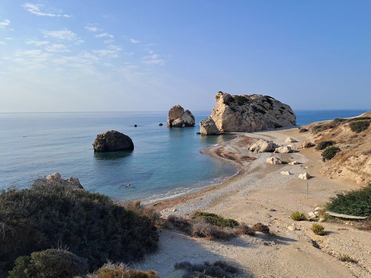 Petra tou Romiou beach on the coast of Cyprus