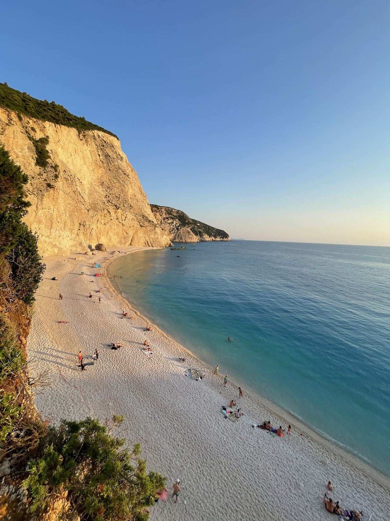 Porto Katsiki beach on the west coast of Lefkada in Greece