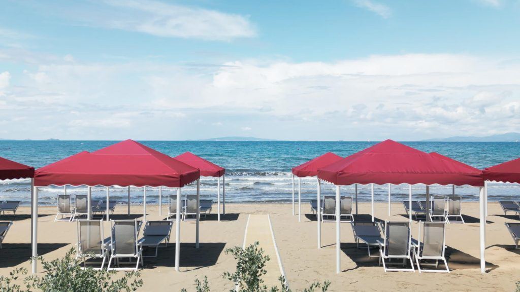 The golden sand and pinewoods of Punta Ala on the Maremma coast