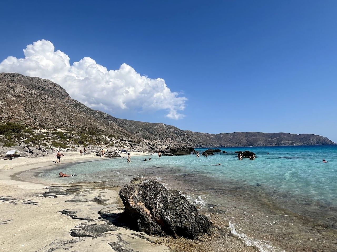 Juniper dunes and a pale lagoon at Kedrodasos beside Elafonissi on Crete