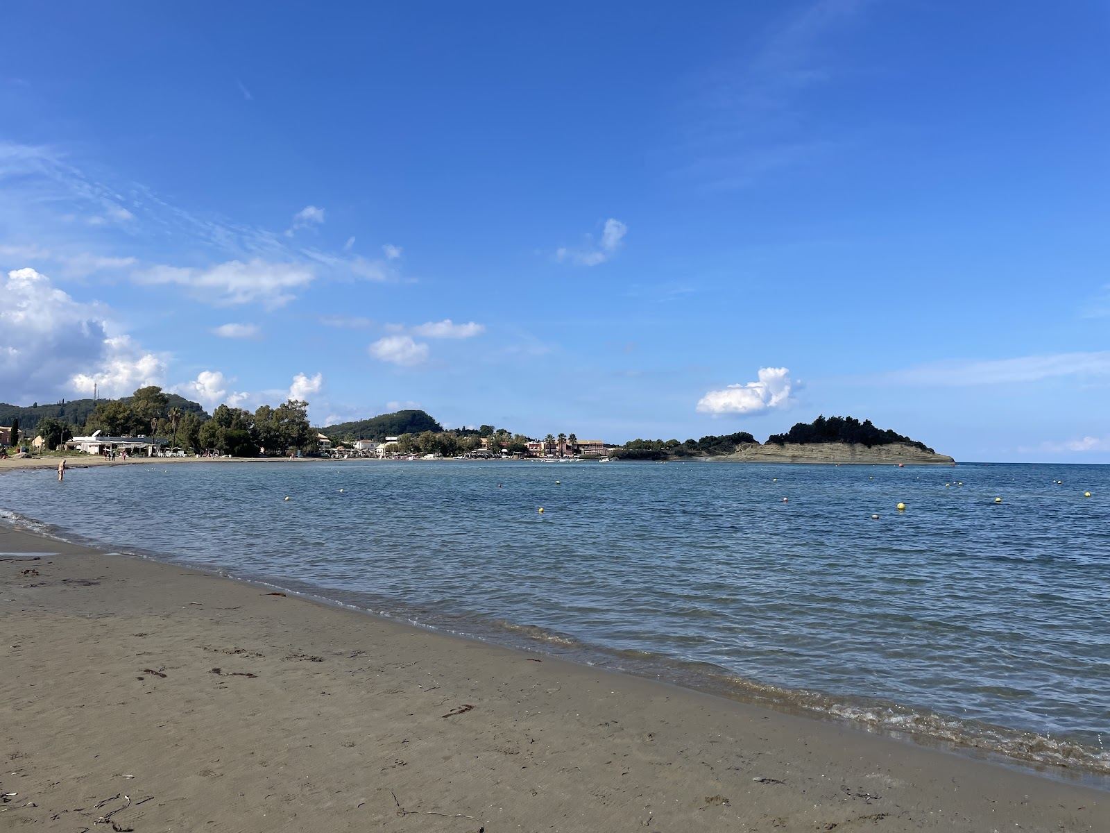 Sandy main beach at Sidari on the north coast of Corfu
