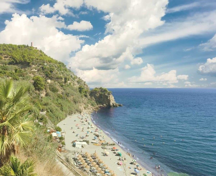 Maro in Costa del Sol, Andalusia with its clear water and sand