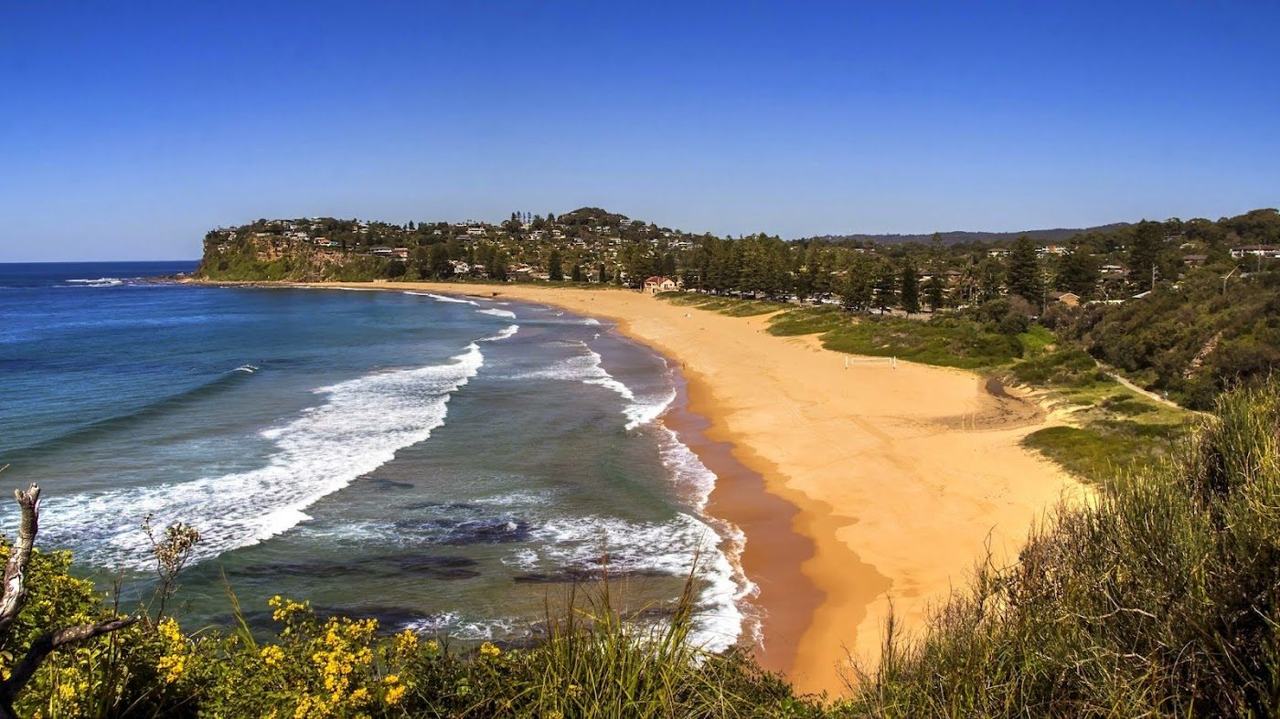 The open surf beach and ocean pool at Newport in Sydney