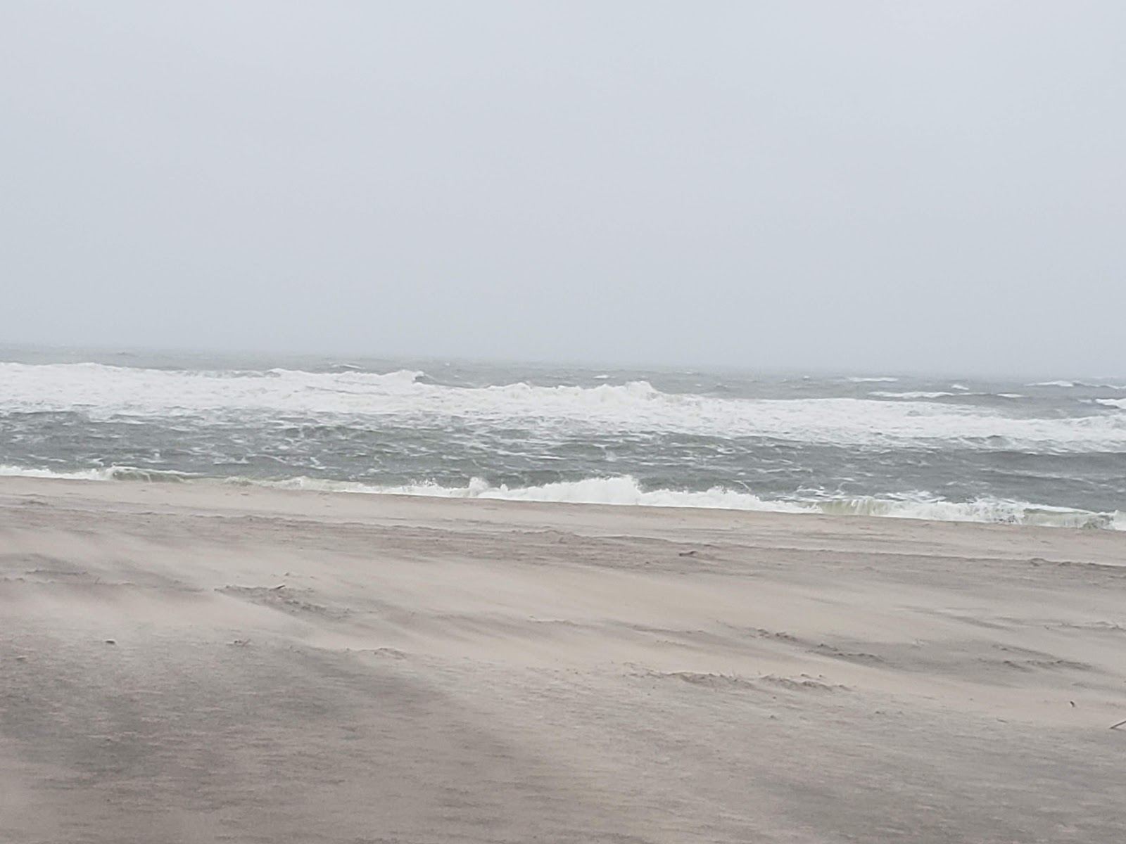 Wide summer sand and the Atlantic at a beach in the Hamptons
