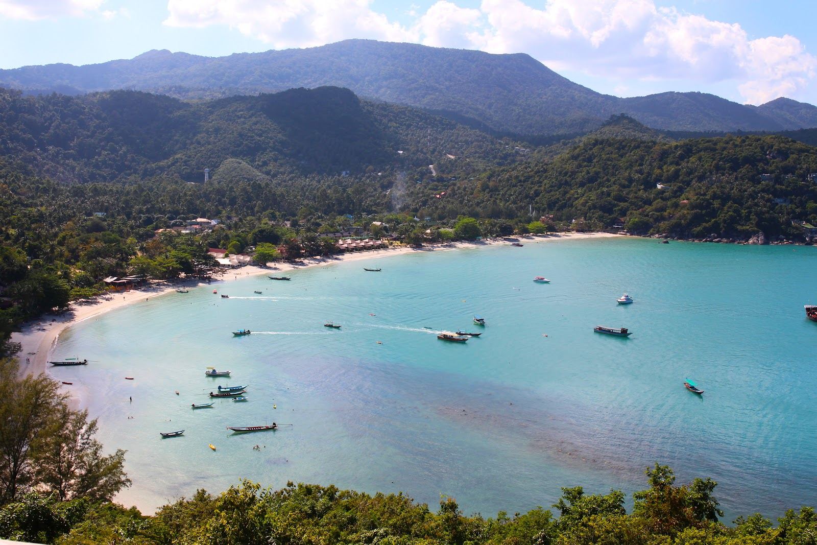 The twin bays and forested headland at Thong Nai Pan in Koh Phangan
